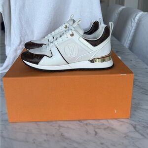 Louis Vuitton White and Brown Sneakers